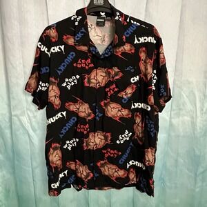 Child's Play Chucky‎ Horror button up shirt Size 2XL Chucky Halloween
